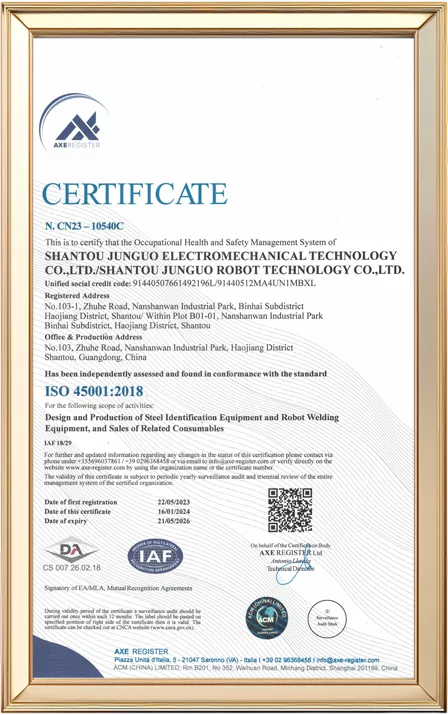 ISO 45001 Occupational Health&Safety Management